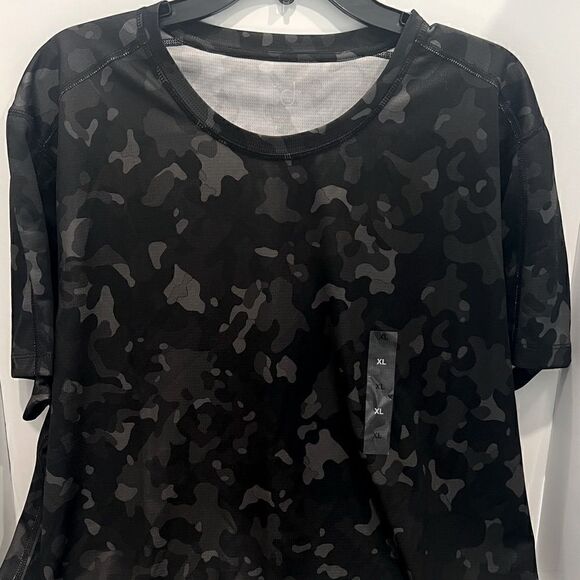 NWT Id Ideology Men's Birdseye Printed Training T-Shirt L Deep Black - Picture 5 of 5